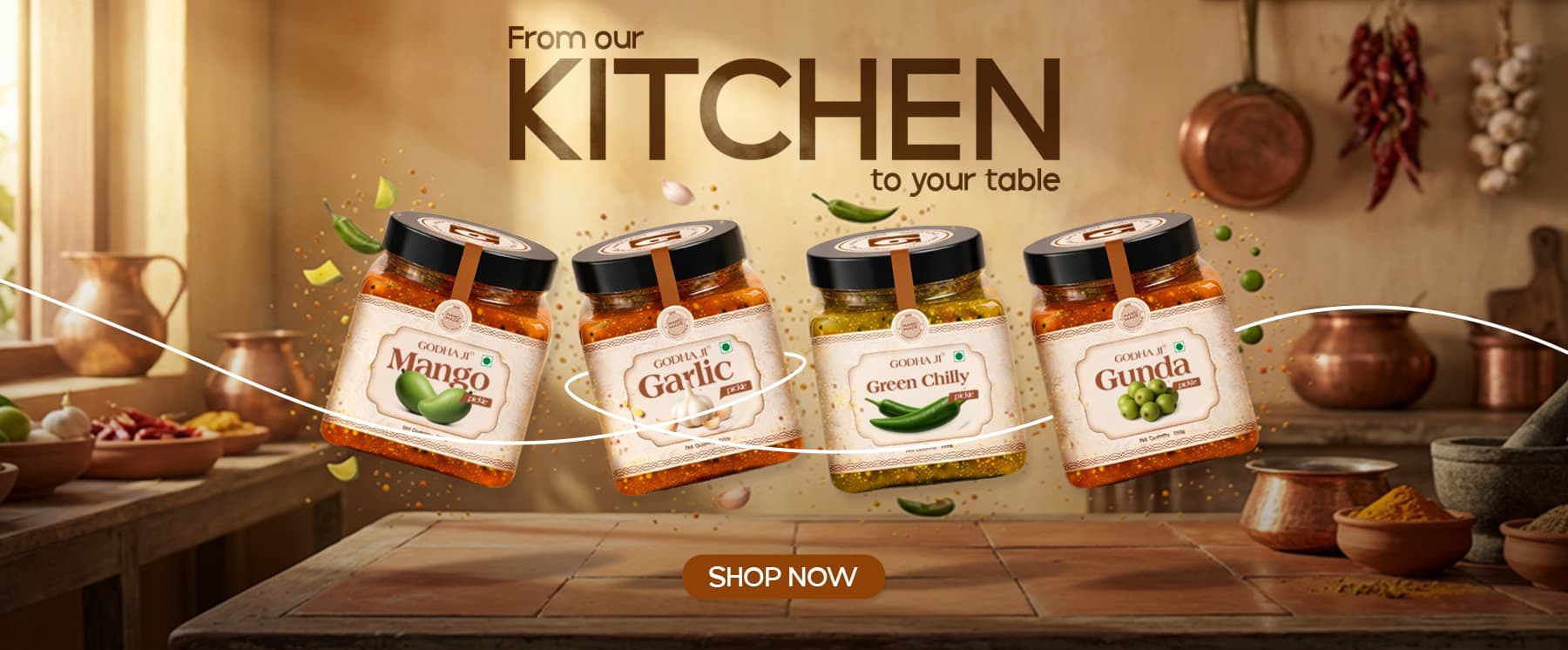 Buy authentic Rajasthani pickles online at Godhaji — free shipping across India